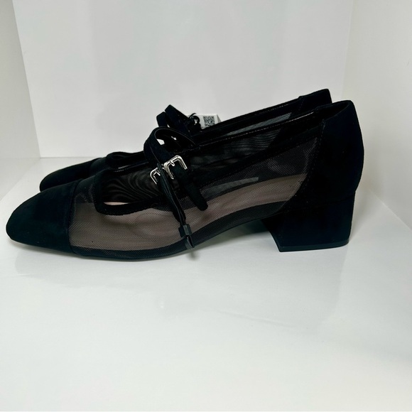 Zara Women's Black Mary Jane Block Mesh Casual Heels, NWT, Size 40 - Picture 7 of 12